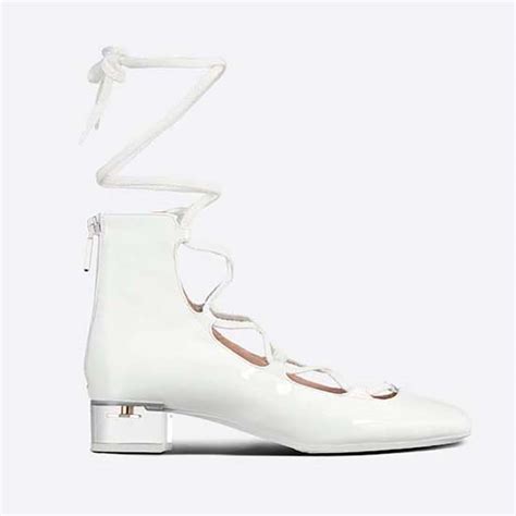 dior white boots|Dior lace up boots.